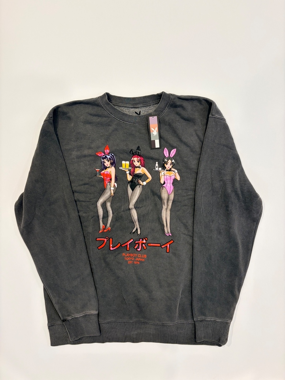 Playboy x Color Bars Tokyo Club Happy Hour Crewneck Sweatshirt Large